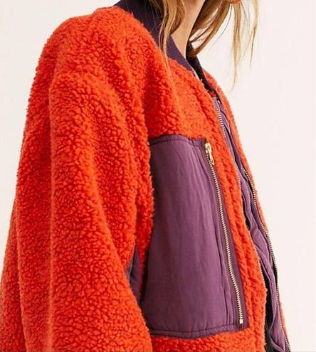 Free People NWT  rivington Sherpa bomber jacket size large