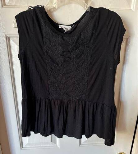 Peplum black top Size M