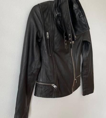 ALLSAINTS NWT All Saints Bales Biker Leather Jacket Women's XS