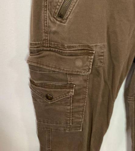 Polo  Ralph Lauren burnished brown slim cargo zippered pants size 8