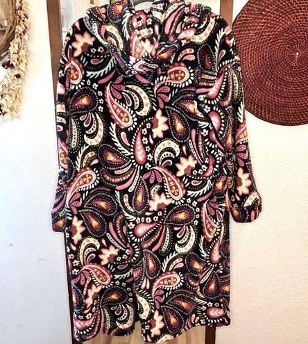 Vera Bradley  Plush Parisian Paisley Hooded Robe - size L/XL