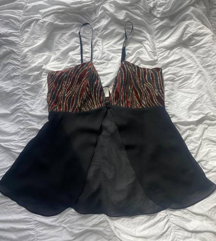 Vintage Velvet Camisole Black Size M