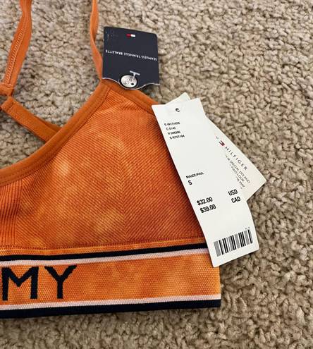 Tommy Hilfiger Orange strappy bralette never worn with label 