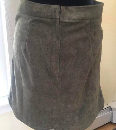 Sans Souci Green Suede Skirt