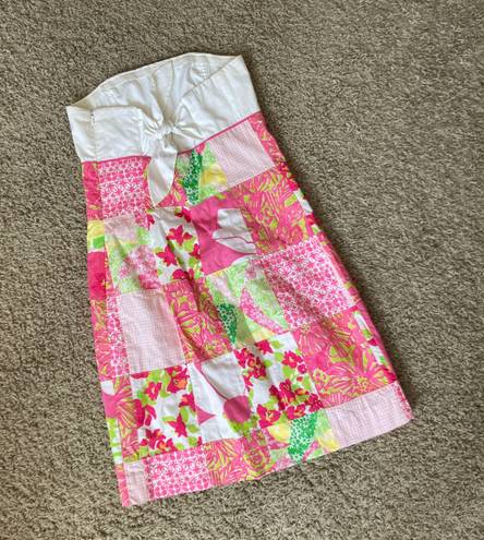 Lilly Pulitzer Franco Patchwork Strapless Mini Dress