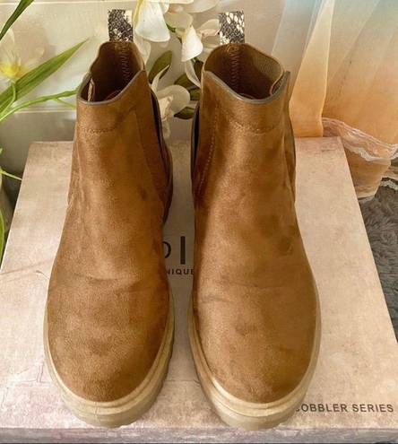 Qupid Tan Faux Suede Boots