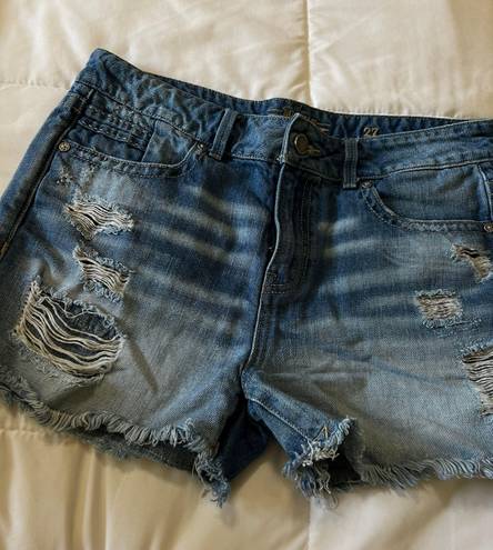 Buckle Black Jean Shorts