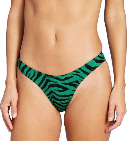 Xhileration Green Zebra Bikini Bottom Size M