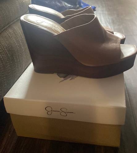 Jessica Simpson Brown Heel Wedges