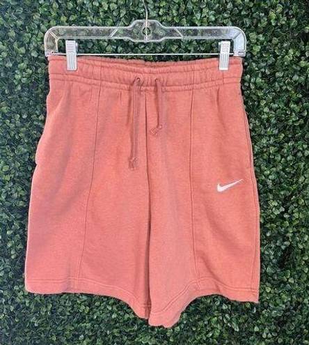 Nike  WOMENS BROWN BAGGY HIGH RISE SHORTS SIZE XS