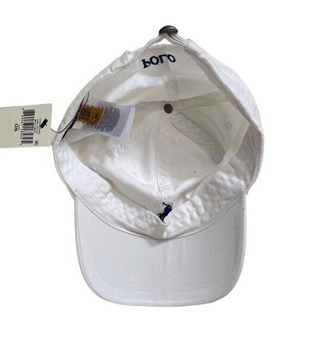 Polo  Ralph Lauren Chino Cap in White & Marlin Blue