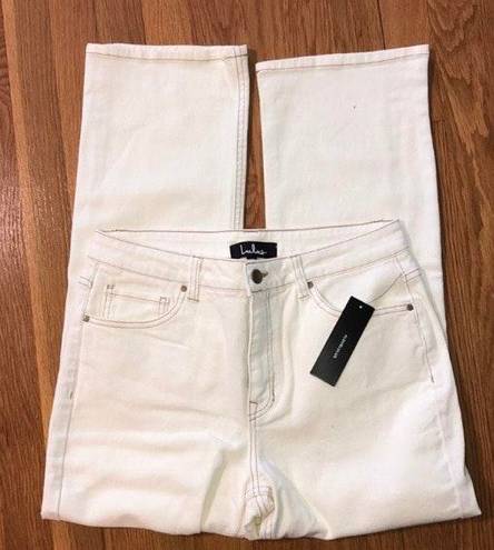 Lulus NWT  Janine Ivory High Waist Crop Jean