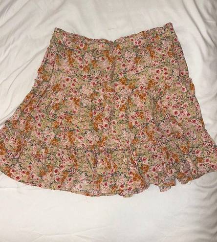 Floral Skirt Stretchy Multi