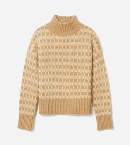 Everlane The Cloud Checkered Turtle-Neck Sweater