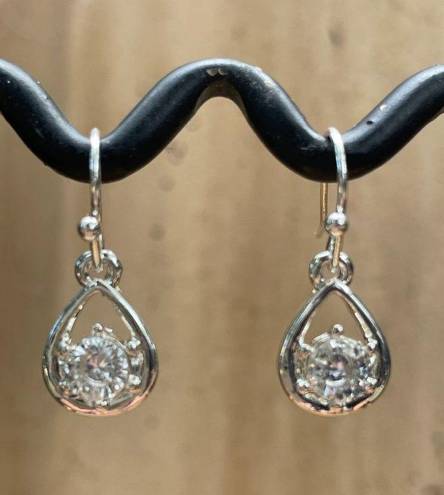 Swavorski Swarovski Dangle Silvertone Earrings