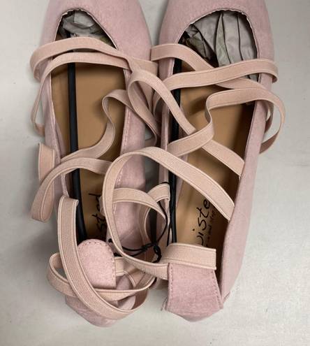 Twisted Sara129 Ballet Style Flats Pull-On Size 8 Light Pink New Without Tags