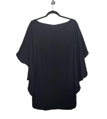 Opening Ceremony Talene Cascade-Sleeve Crepe Dress in Black Size 2