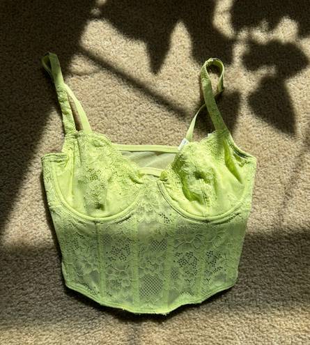 Gilly Hicks Green Bustier Top