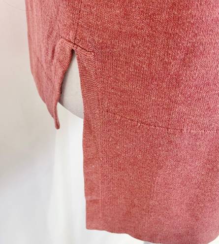 Lou & grey High Low Hem Crewneck Sweater Long Sleeve Pullover Pink Size Medium