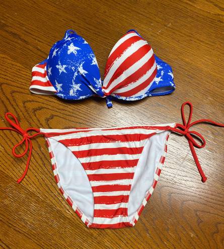 Xhileration Red White And Blue Bikini Size M