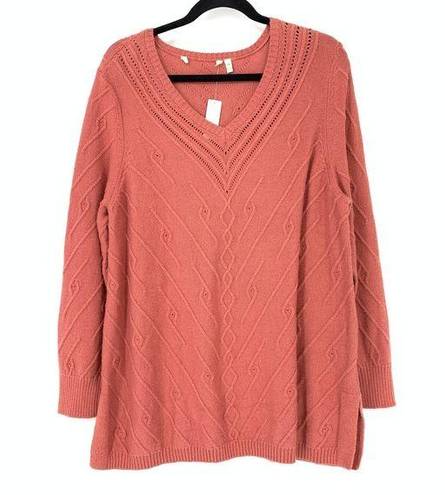 Soft Surroundings  Sweater Women's Size PXL V-Neck Caprisa Wool Long Sleeve