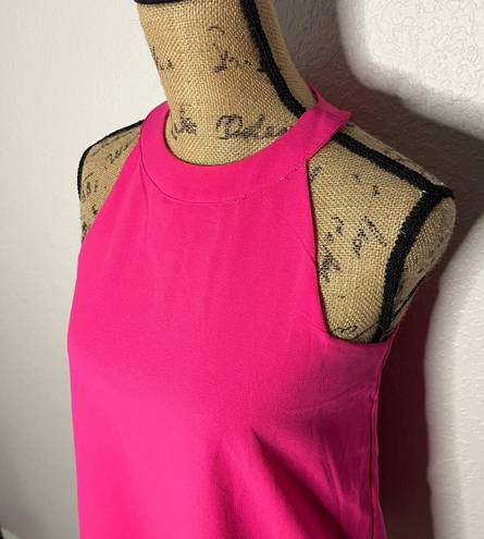 Paper Crane Womens size S Barbie Neon Pink High Neck Sleeveless Blouse Halter