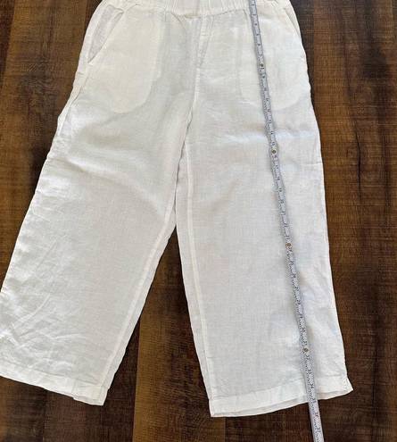 Cynthia Rowley  White Linen Wide Leg Pants Size Large