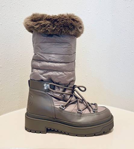 GUESS Women’s Larya Faux Fur Puffer Winter Taupe Boots/Sz:8.5/NWT