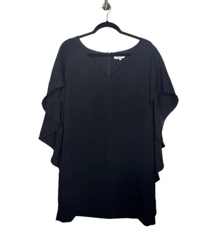 Opening Ceremony Talene Cascade-Sleeve Crepe Dress in Black Size 2