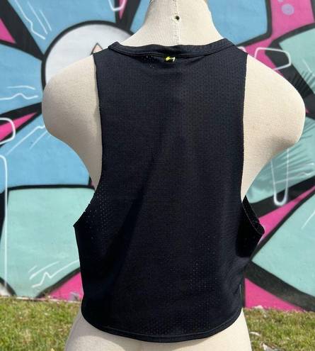 Nike  Black Mesh Crop Tank Top Size M