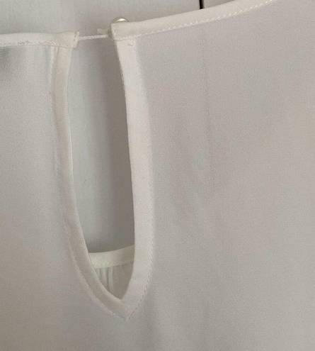 J.Crew  Factory Pleated-sleeve Top Cream White Size M NWT