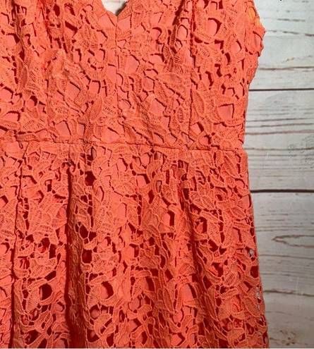 ASTR  the Label • Midi Dress • Lace • Coral • Medium