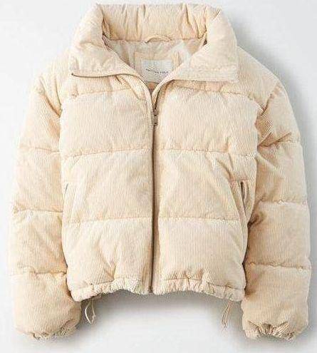 American Eagle Outfitters Puffer Jacket Tan Size XL