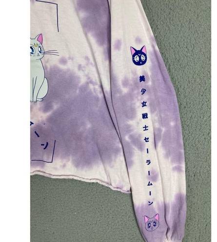 The Moon Sailor Luna Artemis Tie-Dye Long-Sleeve Crop Top Cropped T-Shirt Unisex XL