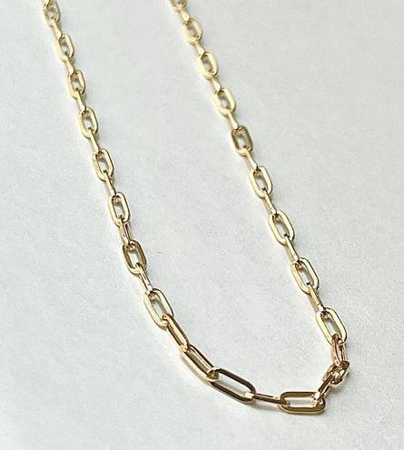 Tehrani Jewelry 14k real Gold paperclip Necklace | A Perfect Birthday Gift for Her | Showcasing Timeless Beauty | Minimal Jewelry | Trendy Dailywear |