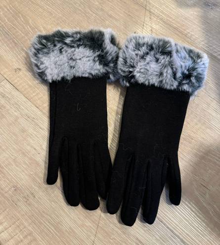 Black Fur Gloves