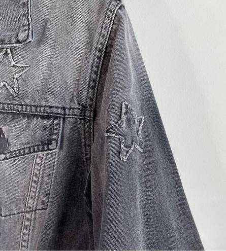 Rails  stars knox black faded oversized denim jacket size XS revolve