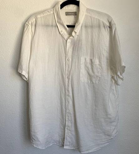 Everlane NWT  The Linen Short-Sleeve Standard Fit Shirt in White