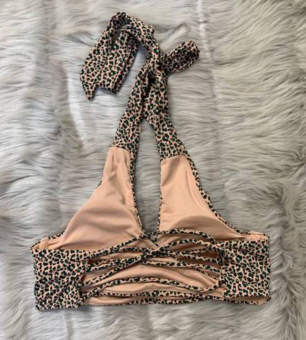 Radio Fiji Leopard Print Bikini Top Small