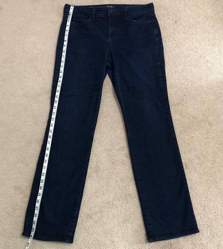 NYDJ  Marilyn Straight Lift Tuck Technology Dark Wash Jeans Hemmed 30.5" Size 12