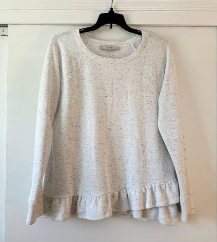 The Loft  Heathered Ruffle Sweatshirt