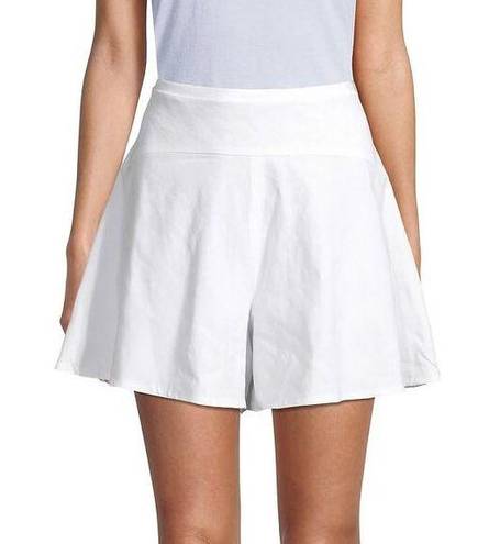 Vince NWT  Linen Blend Pull On High Waisted Flounce Flared Shorts White Womens 10