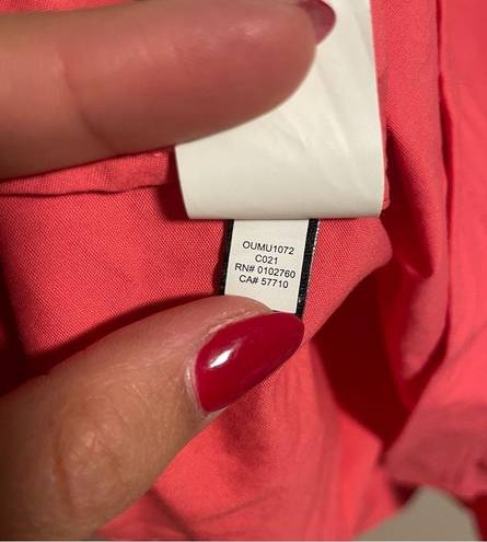 Kate Spade  Shore Thing Button Back Peach Sherbet Peplum Top Coral- Size 6