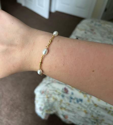 Gold And Pearl Bracelet