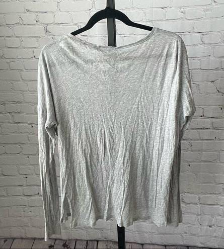 Vince  Grey Knit Pima Cotton Long Sleeve Size Medium