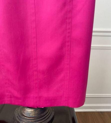 Escada Silk Pencil Skirt Barbie Hot Pink Fuchsia Magenta 36 S