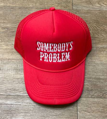 Somebody’s Problem Trucker Hat Red