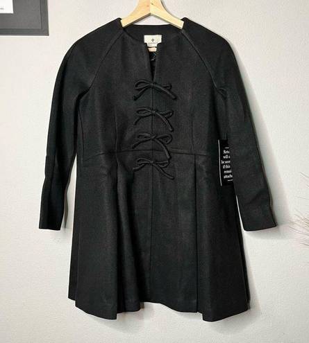 Tuckernuck  NWT Dress Blair Bow Coat Mini Dress Black Size XXS