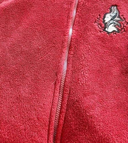 Disney  Snow White Maleficent Zip Front Red Fleece Lightweight Jacket Size XS