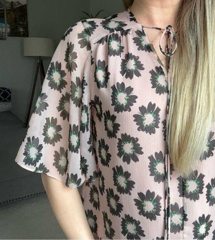 Ted Baker  London // Floral Tie Neck Blouse Top